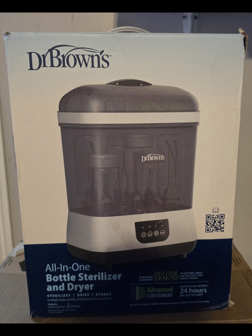 Dr. Brown's All-In-One Bottle Sterilizer & Dryer - Gray/Clear